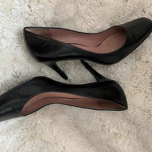 Calvin Klein black leather heels